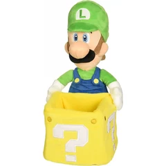 Luigi Holding Coin Block Plush (Peluche)